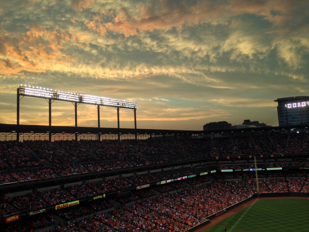 Another sunset, this time at the baseball game. (Orioles vs Nats!)