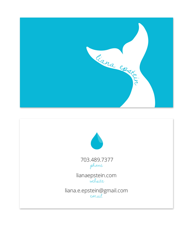 Serena designs Liana's new business card.