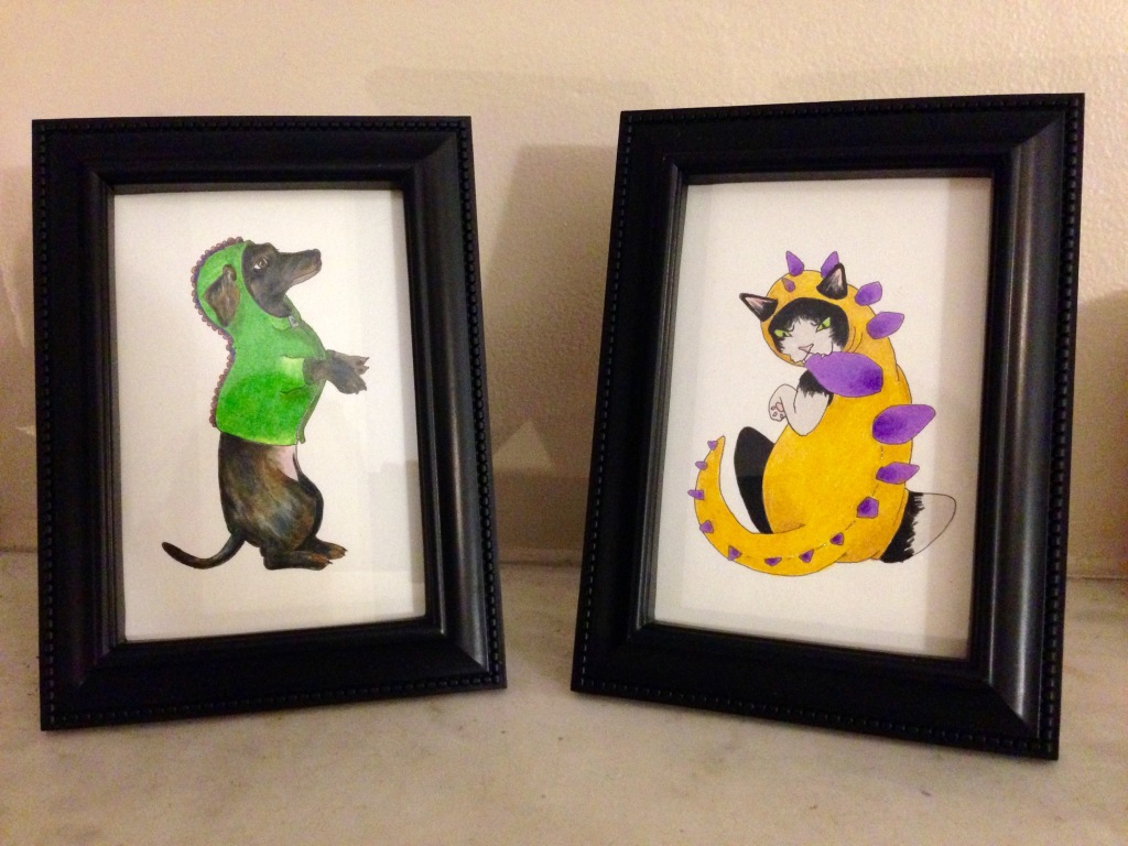 The two littlest men in Erin's life, illustrated and framed by Devon.