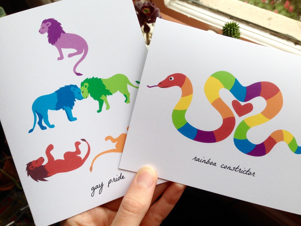 Serena designs some LGBT greeting cards.